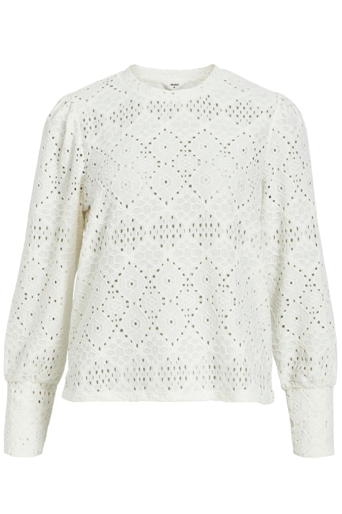 OBJFEODORA L/S TOP NOOS 23041023 CLOUD DANCER
